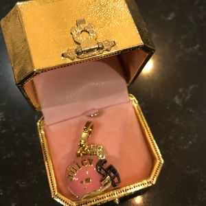 Juicy couture pink football helmet charm